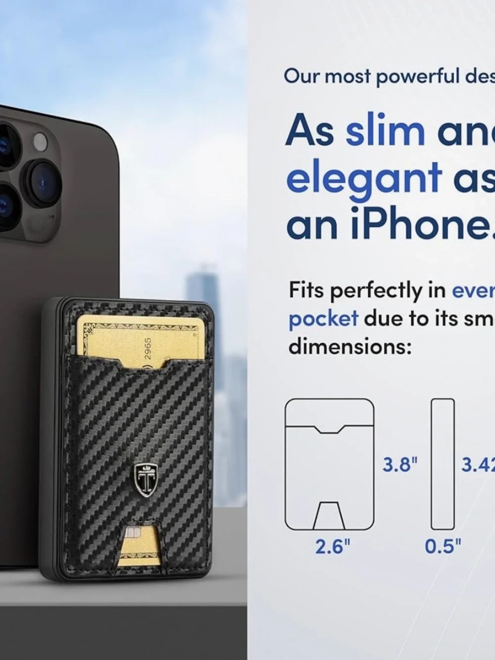 Wallet - Black Carbon-Finish Card & Money Clip Holder